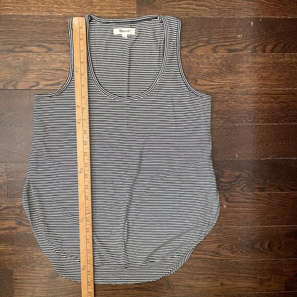 Madewell Strum Striped Black and White Tank Top-Small - Picture 9 of 10